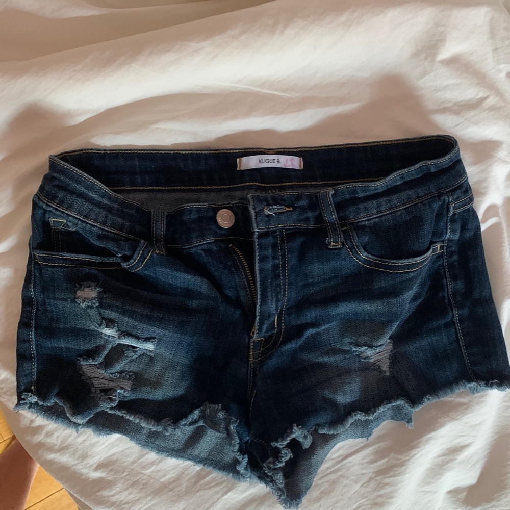 Klique B dark blue jean shorts